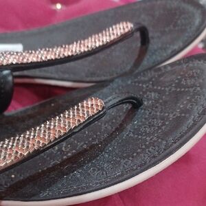 Ipanema Black Sandals with Gold Straps